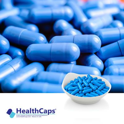 Empty Gelatin Capsules Size 0 – Blue/Blue by HealthCaps
