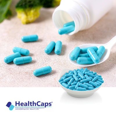 Empty Gelatin Capsules Size 00 Light Blue/Light Blue by HealthCaps