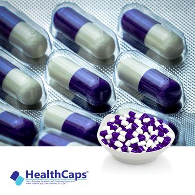 Empty Gelatin Capsules Size 00 Purple/White by HealthCaps