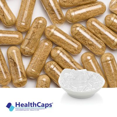 Empty HPMC Vegeterian Capsule Size 00 Clear / Clear by HealthCaps