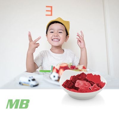 Kids Multivitamin Gummy (Natural Strawberry Flavor) 2000mg by MB Supplements